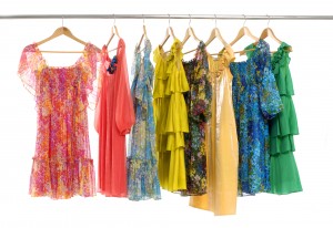 dresses in wardrobe